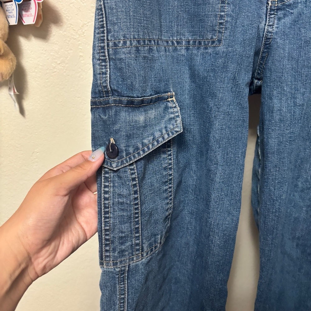 Gloria Vanderbilt y2k Cargo Capri Denim Pants Size 8 - Picture 4 of 12
